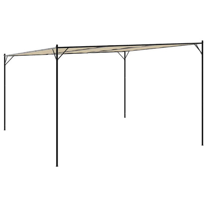 Gazebo Beige 4x4 m 180 g/m² Tessuto e Acciaio | homemem39