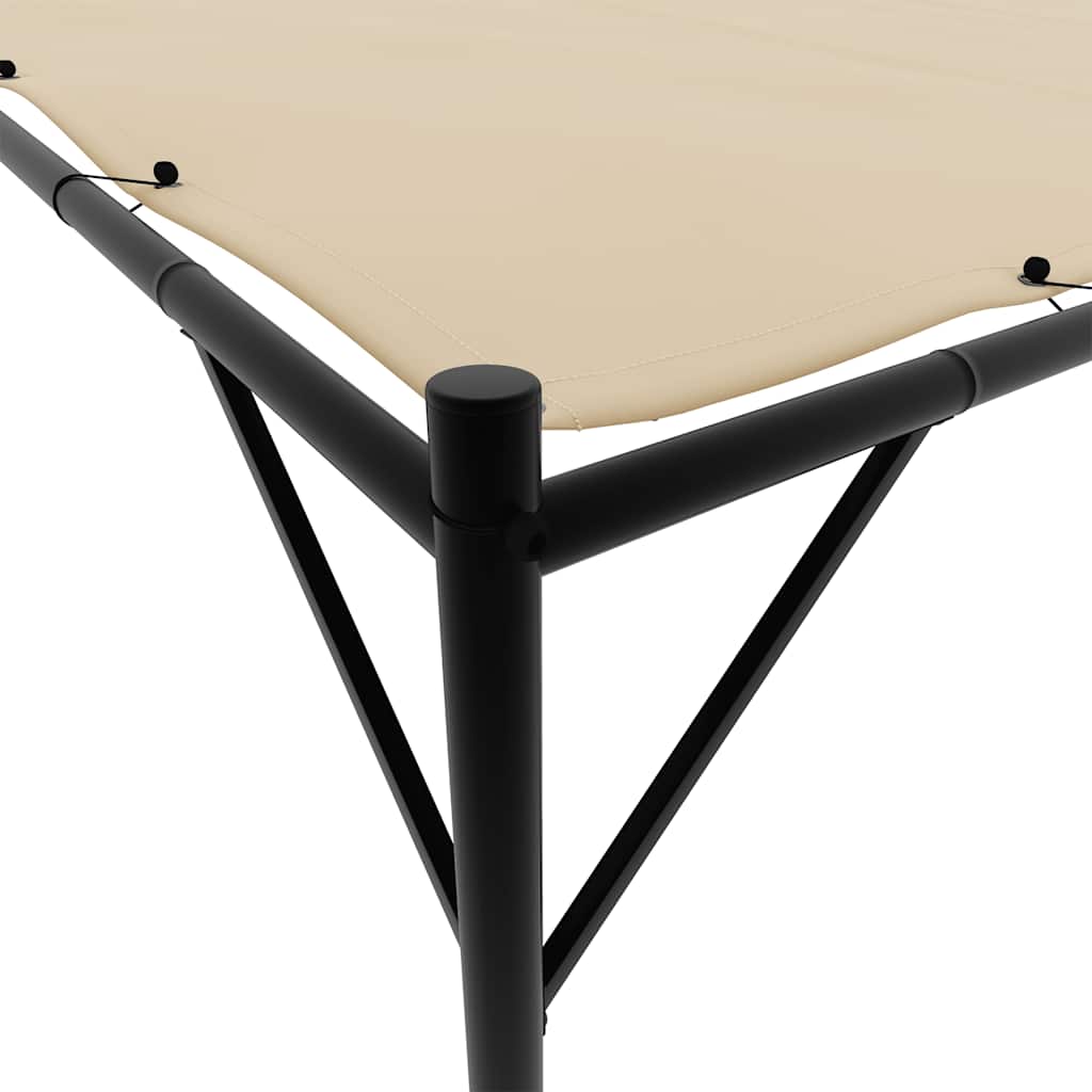 Gazebo Beige 4x4 m 180 g/m² Tessuto e Acciaio | homemem39