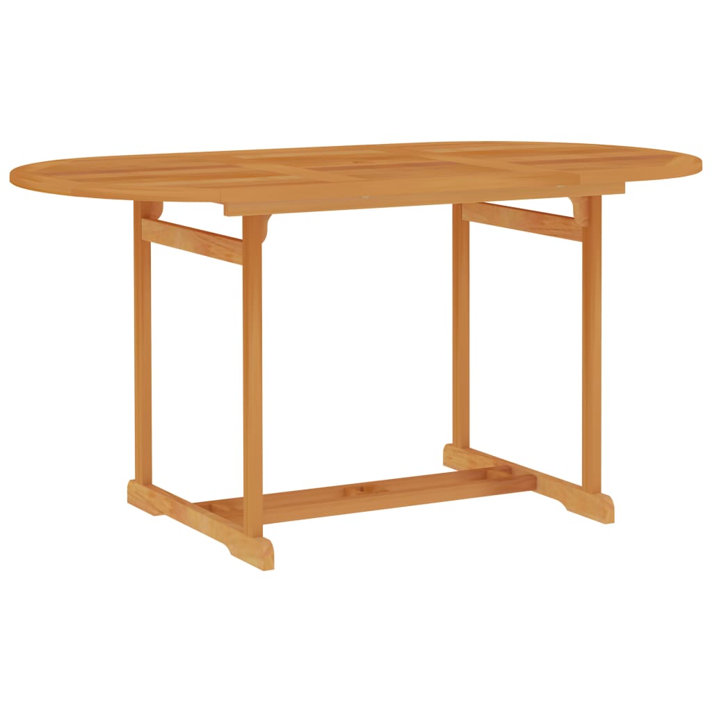 Set da Pranzo per Giardino 5 pz in Legno Massello di Teak