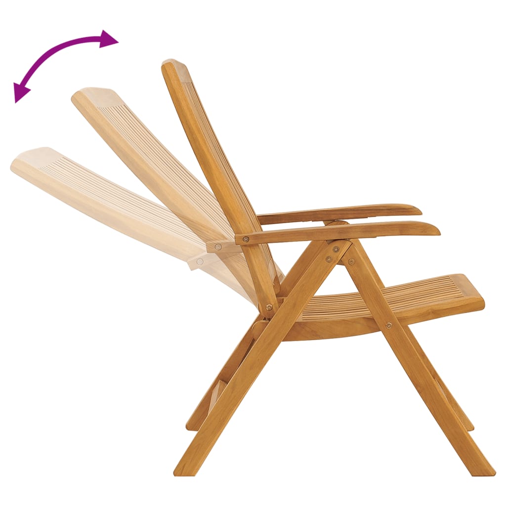 Set da Pranzo per Giardino 5 pz in Legno Massello di Teak | homemem39
