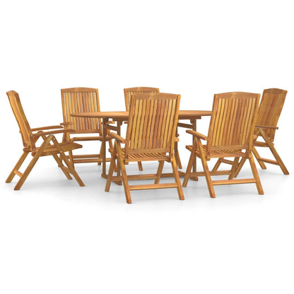Set da Pranzo da Giardino 7 pz in Legno Massello di Teak