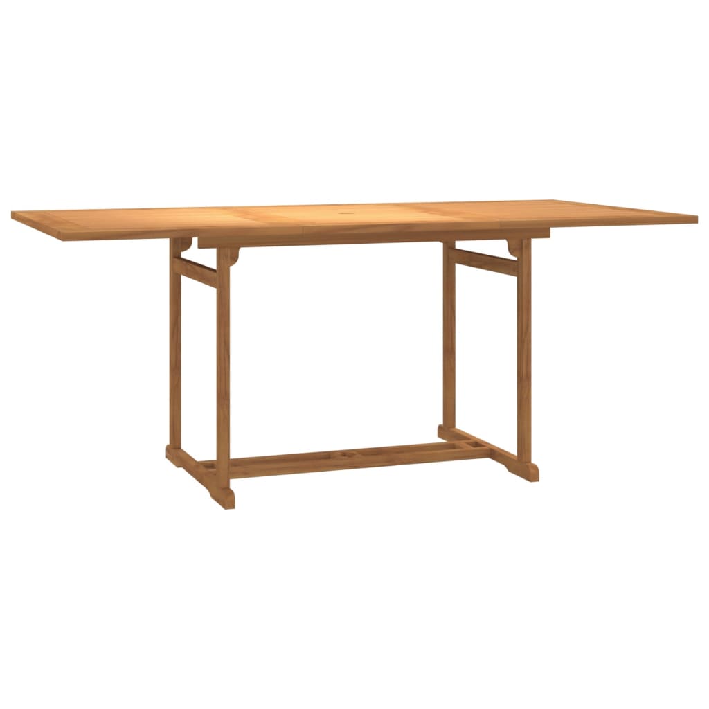 Set da Pranzo per Giardino 9 pz in Legno Massello di Teak