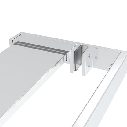 Mensola Doccia per Parete Doccia Walk-in Cromo 80 cm Alluminio - homemem39