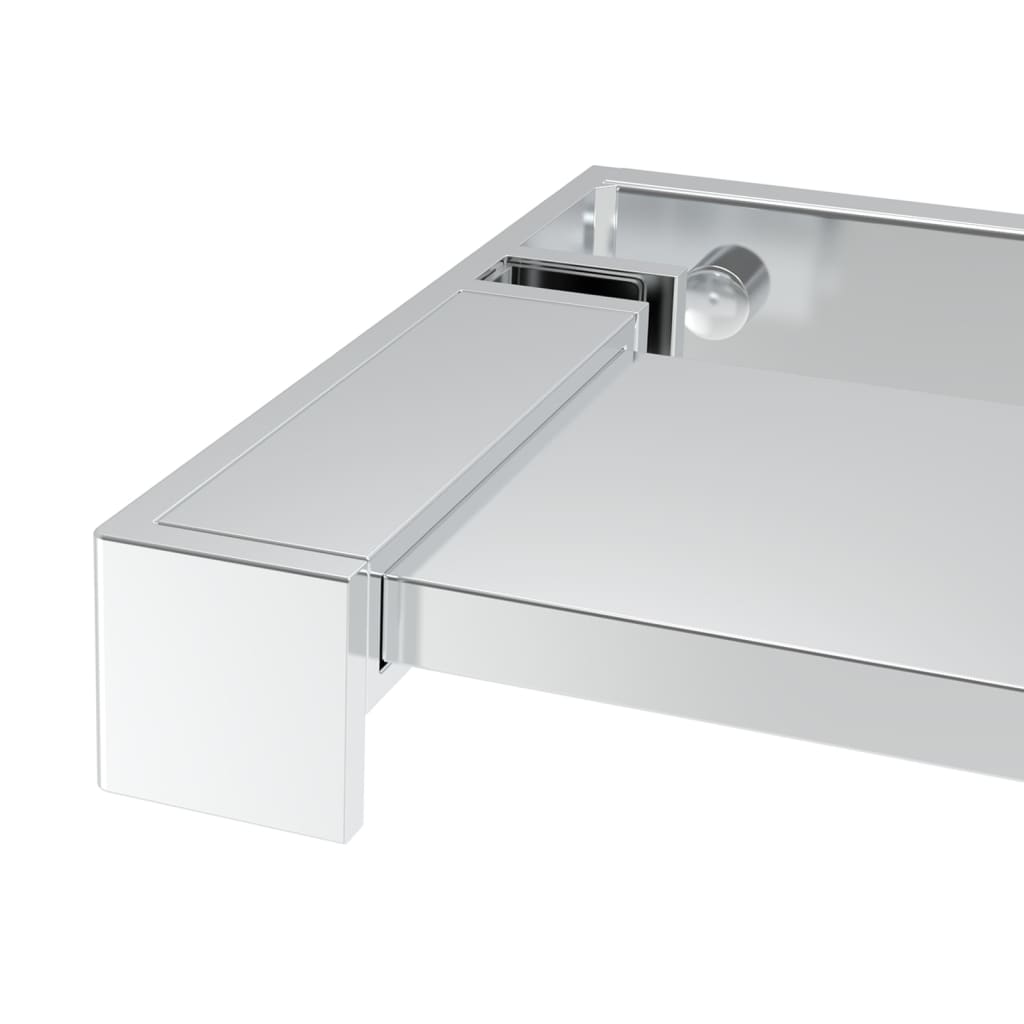 Mensola Doccia per Parete Doccia Walk-in Cromo 80 cm Alluminio - homemem39