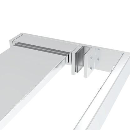 Mensola Doccia per Parete Doccia Walk-in Cromo 90 cm Alluminio - homemem39
