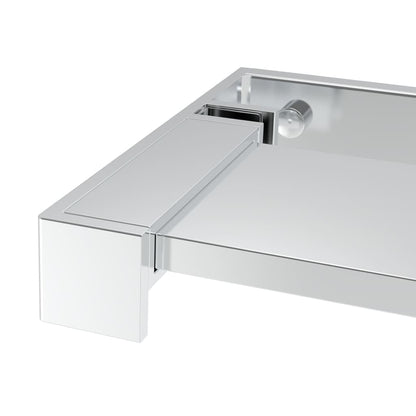 Mensola Doccia per Parete Doccia Walk-in Cromo 90 cm Alluminio - homemem39