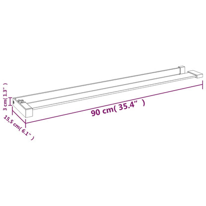 Mensola Doccia per Parete Doccia Walk-in Cromo 90 cm Alluminio - homemem39