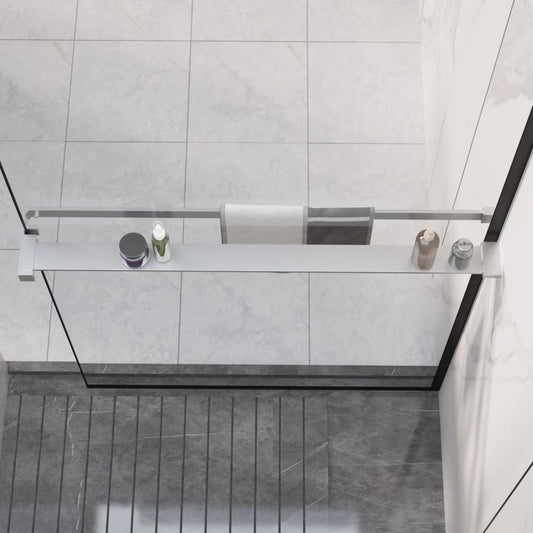 Mensola Doccia per Parete Doccia Walk-in Cromo 90 cm Alluminio - homemem39
