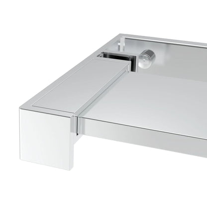 Mensola Doccia per Parete Doccia Walk-in Cromo 115 cm Alluminio - homemem39