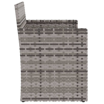 Panca da Giardino con Cuscini Grigia 105 cm in Polyrattan | homemem39