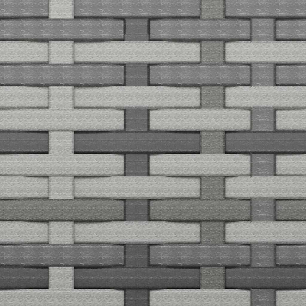Divano da Giardino a 3 Posti con Cuscini in Polyrattan Grigio | homemem39