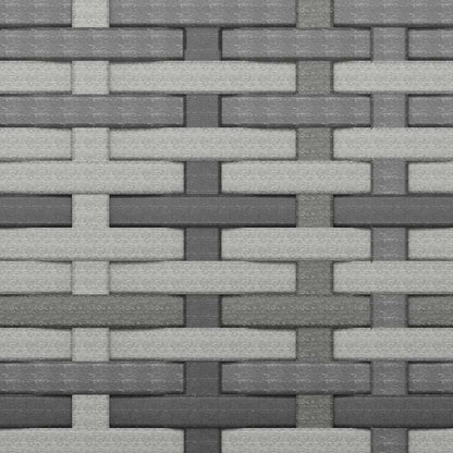 Divano da Giardino a 3 Posti con Cuscini in Polyrattan Grigio | homemem39