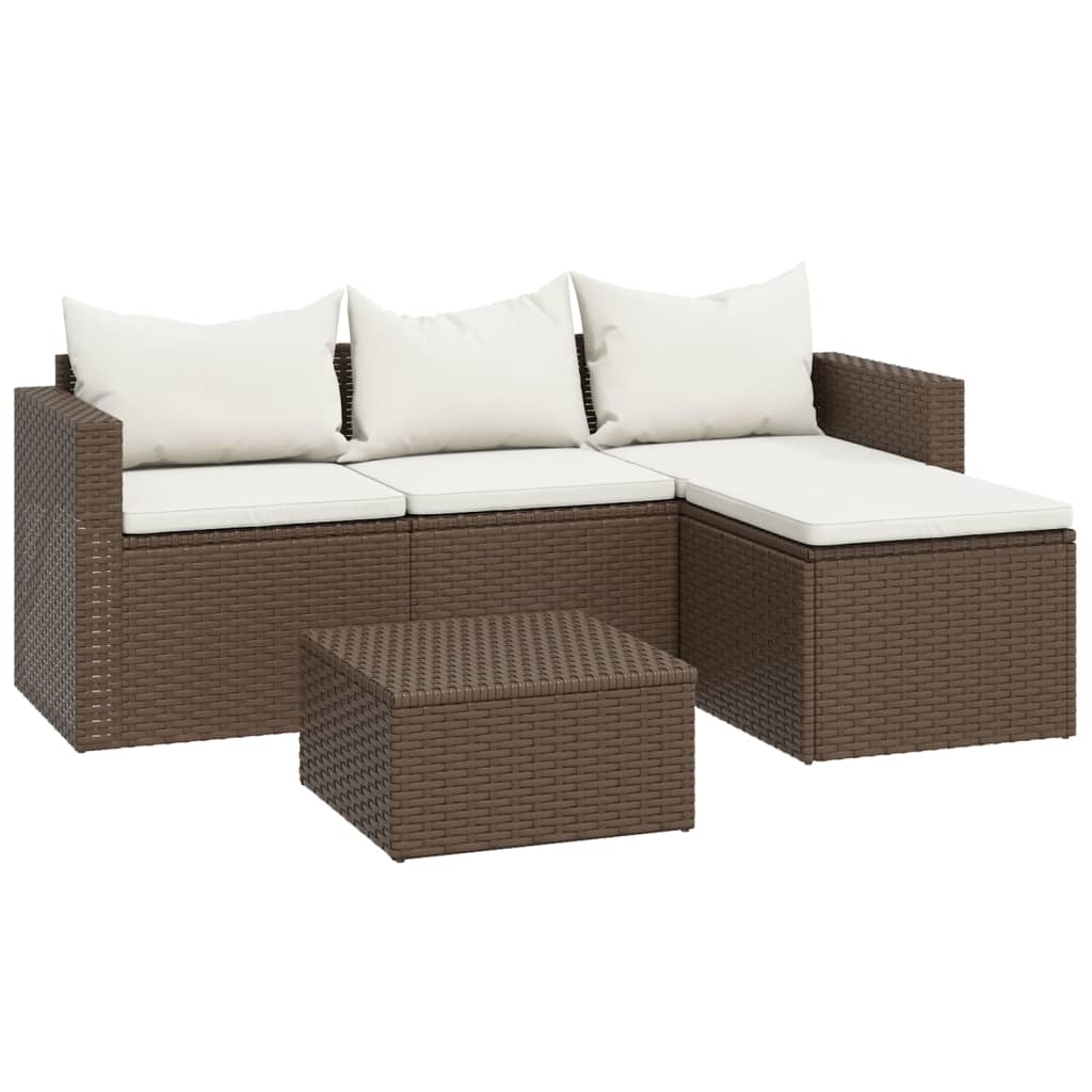 Set Mobili da Giardino Marrone in Polyrattan | homemem39