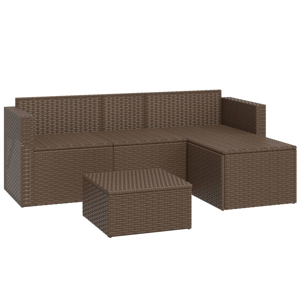 Set Mobili da Giardino Marrone in Polyrattan | homemem39