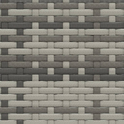 Set Divani da Giardino 3 pz con Cuscini in Polyrattan Grigio - homemem39