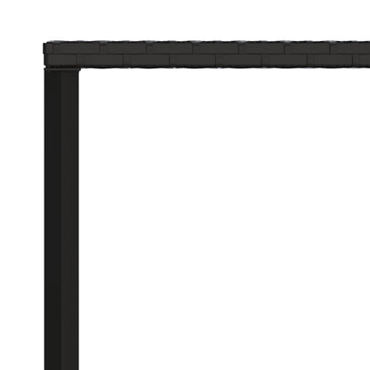 Set da Pranzo da Giardino 2 pz con Cuscini Nero in Polyrattan | homemem39
