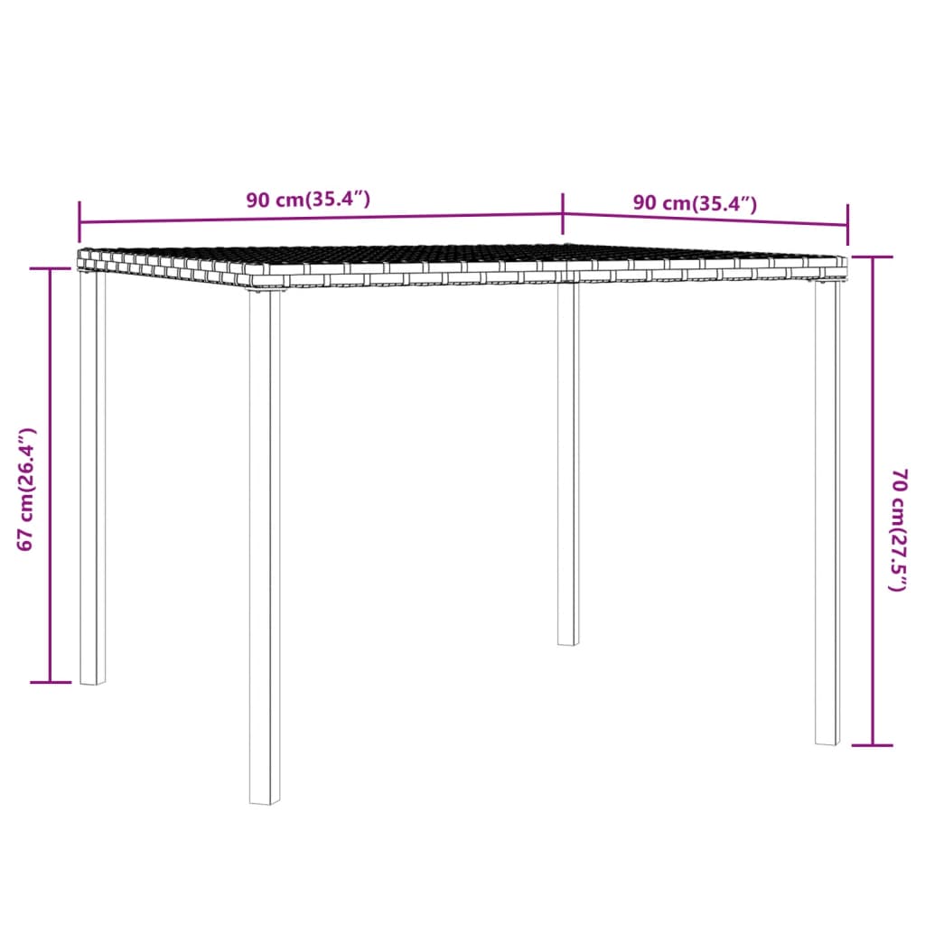 Set da Pranzo da Giardino 2 pz con Cuscini Nero in Polyrattan | homemem39