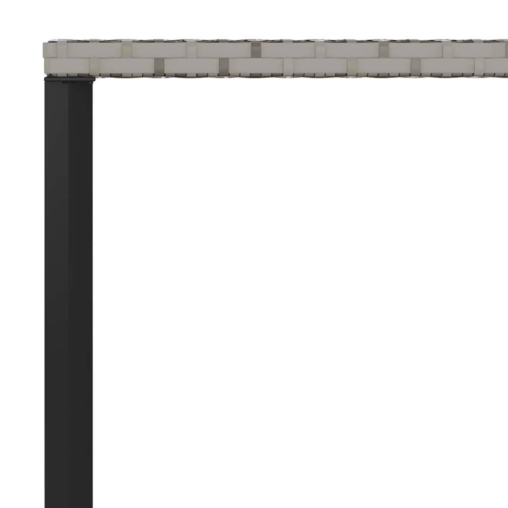 Set da Pranzo da Giardino 2 pz con Cuscini in Polyrattan Grigio - homemem39