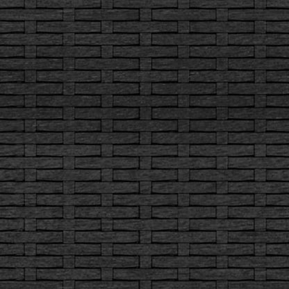 Set da Giardino 2 pz con Cuscini Nero in Polyrattan | homemem39