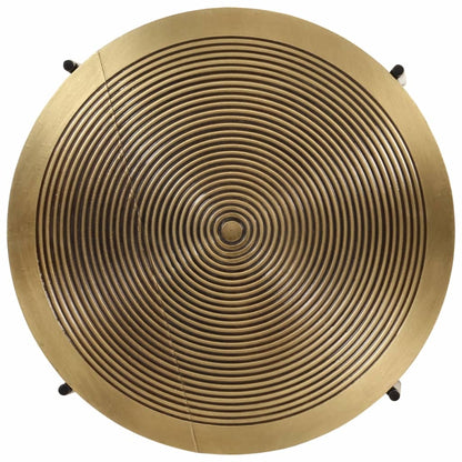 Tavolini da Soggiorno 2 pz Ottone e Nero in Metallo