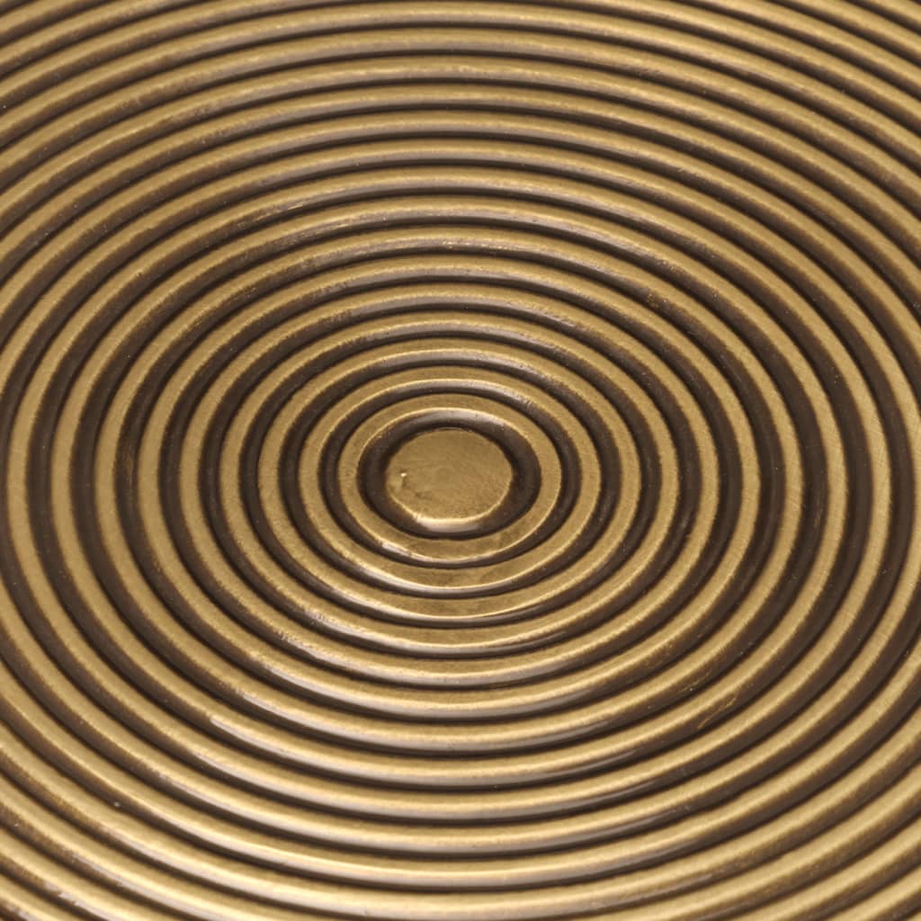 Tavolini da Soggiorno 2 pz Ottone e Nero in Metallo