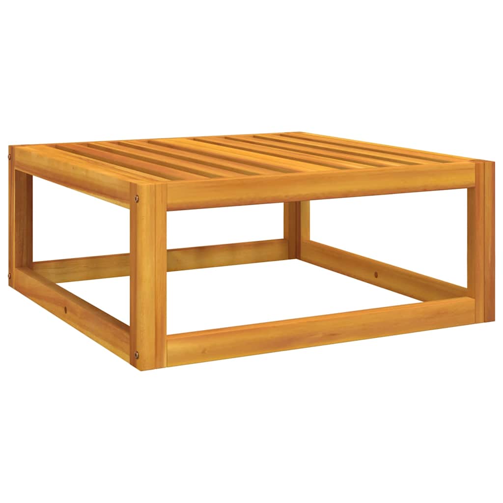 Poggiapiedi Giardino con Cuscino Tortora Legno Massello Acacia - homemem39