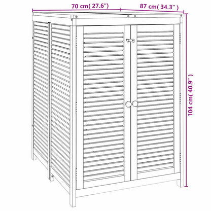 Contenitore da Giardino 70x87x104cm in Legno Massello di Acacia | homemem39