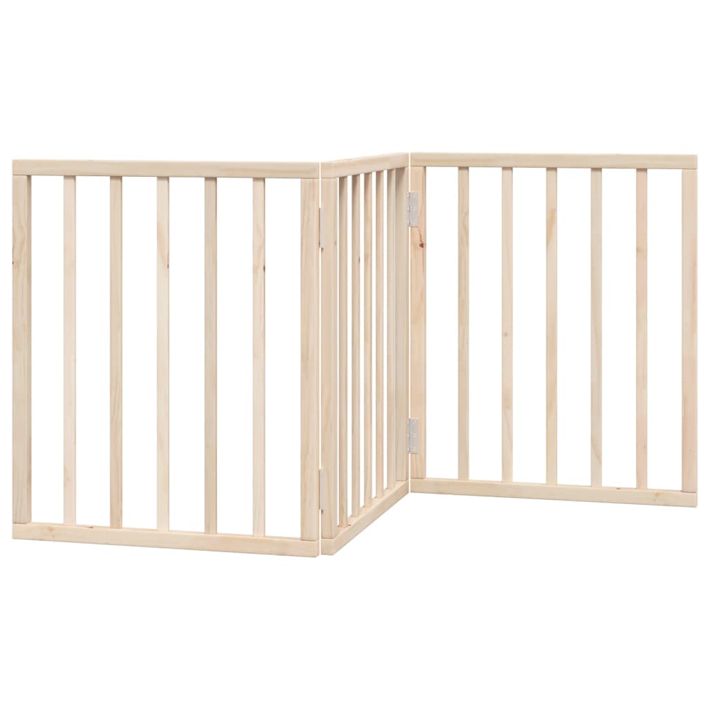 Cancelletto per cani pieghevole a 3 pannelli 150 cm in legno di pioppo | homemem39