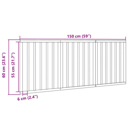 Cancelletto per cani pieghevole a 3 pannelli 150 cm in legno di pioppo | homemem39