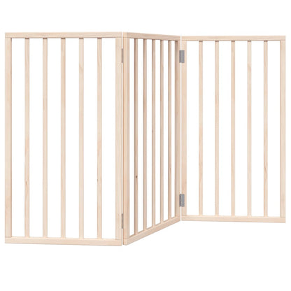 Cancello per Cani Pieghevole 3 Pannelli 150 cm Legno di Pioppo