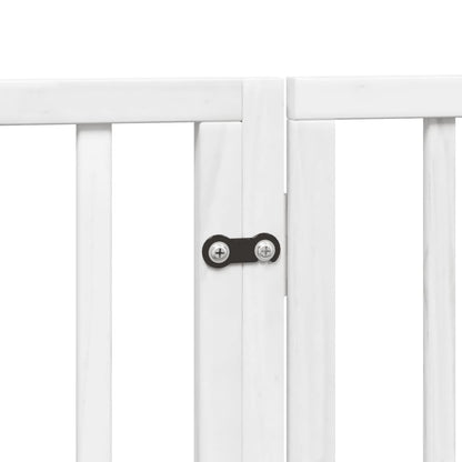 Cancello Cani Porta Pieghevole Bianco 6 Pannelli 300 cm Pioppo | homemem39
