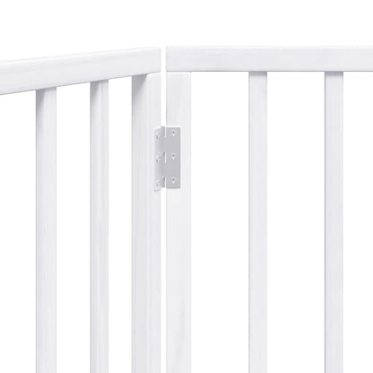 Cancelletto per cani pieghevole 2 pannelli bianco 160 cm in legno di pioppo | homemem39