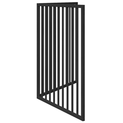 Cancelletto per cani pieghevole 2 pannelli nero 160 cm in legno di pioppo | homemem39