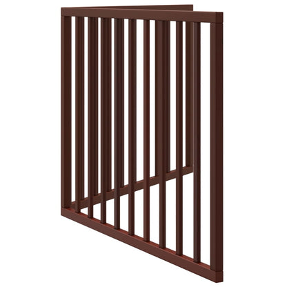 Cancello Cani Pieghevole 2 Pannelli Marrone 160cm Legno Pioppo | homemem39