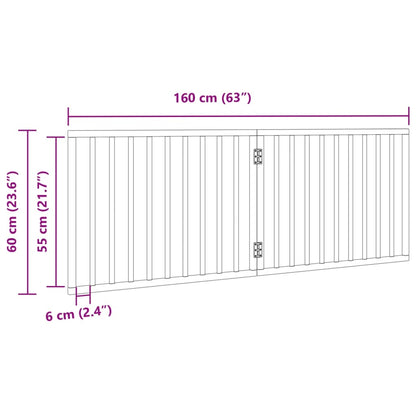 Cancello Cani Pieghevole 2 Pannelli Marrone 160cm Legno Pioppo | homemem39