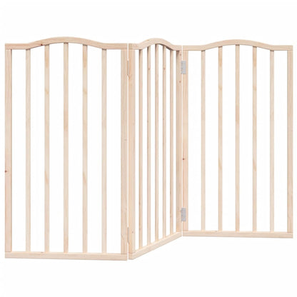 Cancello per Cani Pieghevole 3 Pannelli 150 cm Legno di Pioppo | homemem39