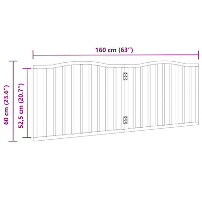Cancello per Cani Pieghevole 2 Pannelli 160 cm Legno di Pioppo | homemem39