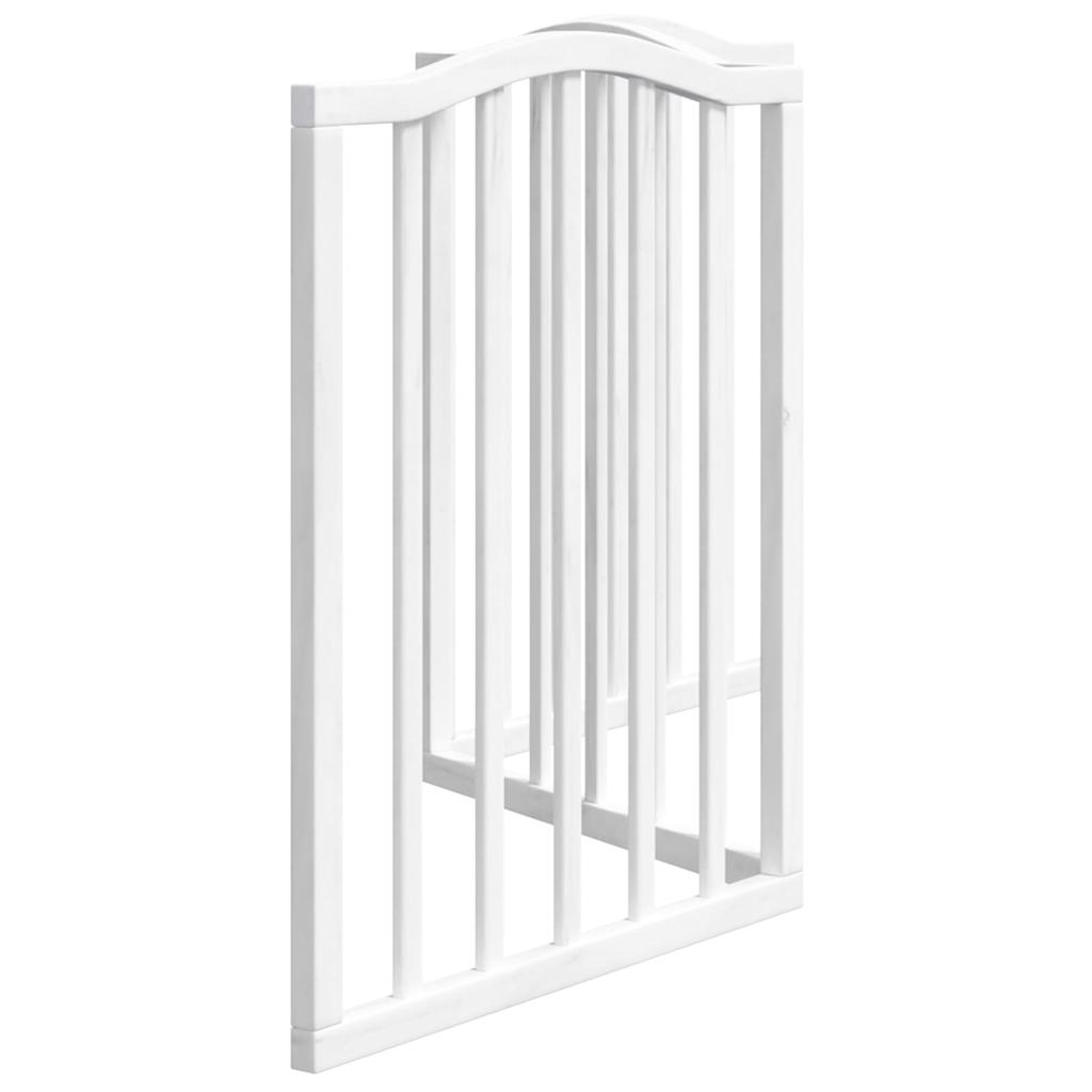 Cancello per Cani Pieghevole 3 Pannelli Bianco 150 cm Pioppo | homemem39