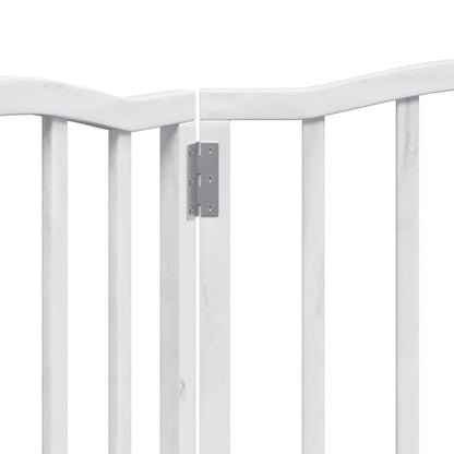 Cancello per Cani Pieghevole 3 Pannelli Bianco 150 cm Pioppo | homemem39