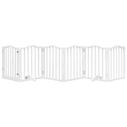 Cancello Cani Porta Pieghevole Bianco 6 Pannelli 300 cm Pioppo | homemem39