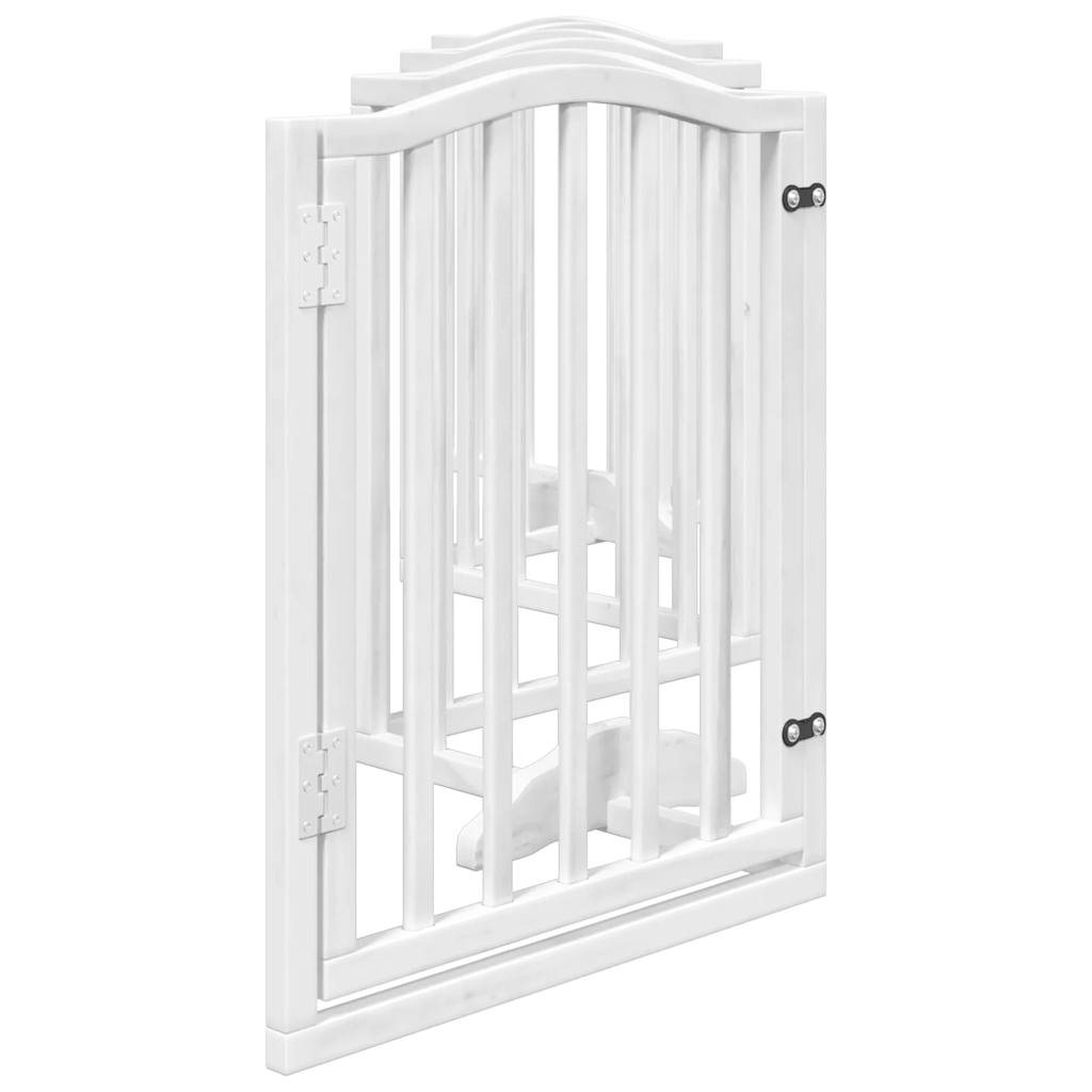Cancello Cani Porta Pieghevole Bianco 6 Pannelli 300 cm Pioppo | homemem39