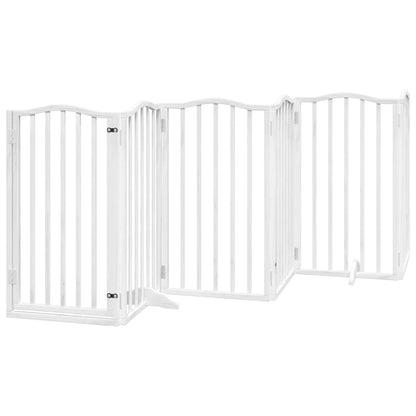 Cancello Cani Porta Pieghevole Bianco 6 Pannelli 300 cm Pioppo | homemem39