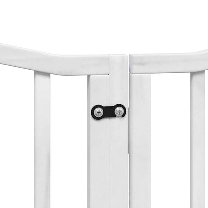 Cancello Cani Porta Pieghevole Bianco 6 Pannelli 300 cm Pioppo | homemem39