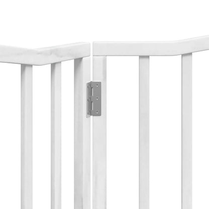 Cancello per Cani Pieghevole 2 Pannelli Bianco 160 cm Pioppo