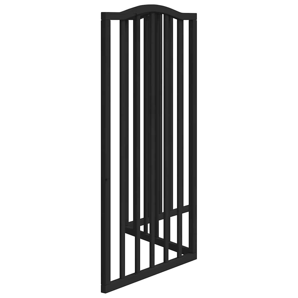 Cancello per Cani Pieghevole 3 Pannelli Nero 150cm Legno Pioppo | homemem39