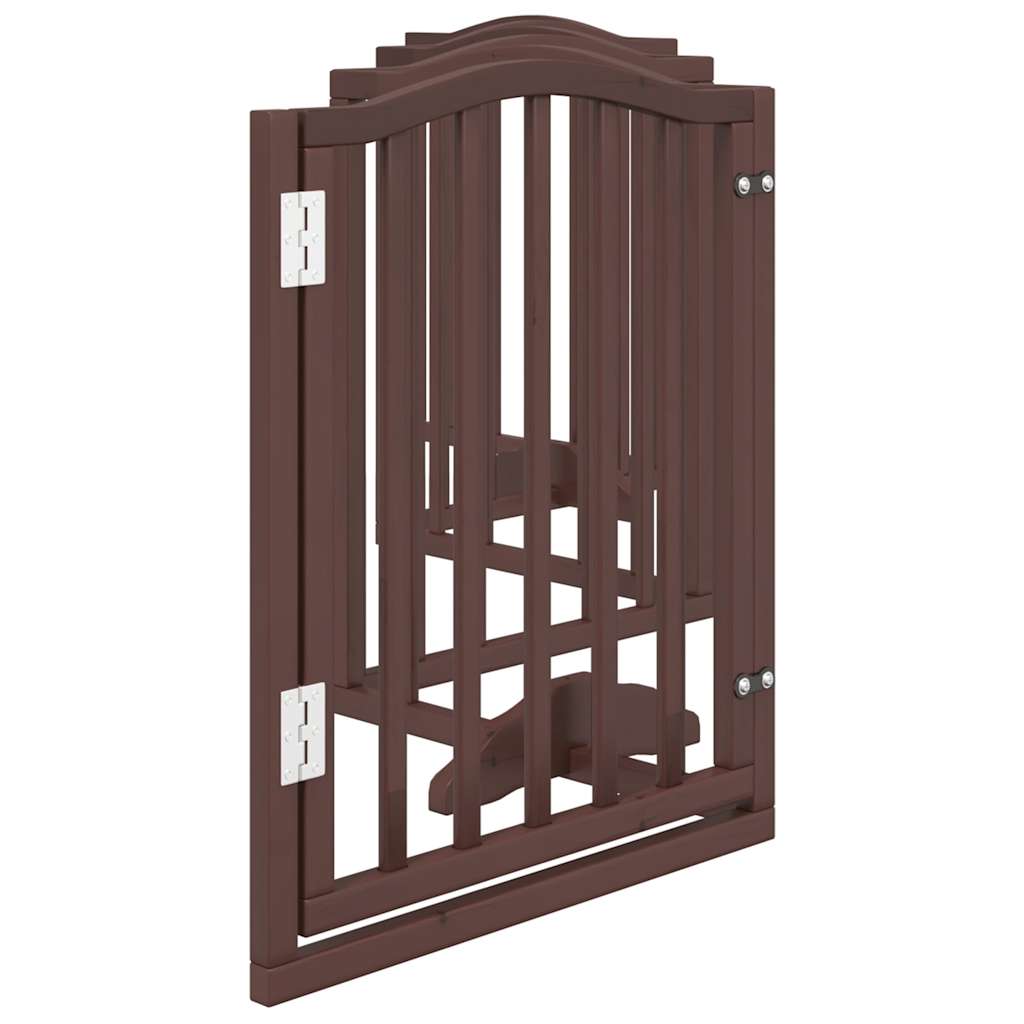 Cancello Cani Pieghevole Rovere Marrone 6 Pannelli 300cm Pioppo | homemem39