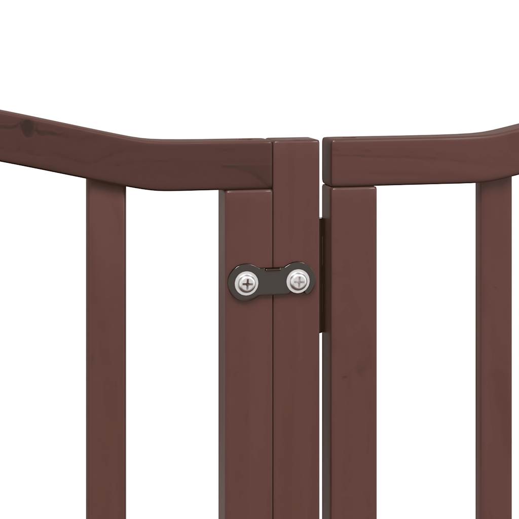 Cancello Cani Pieghevole Rovere Marrone 6 Pannelli 300cm Pioppo | homemem39
