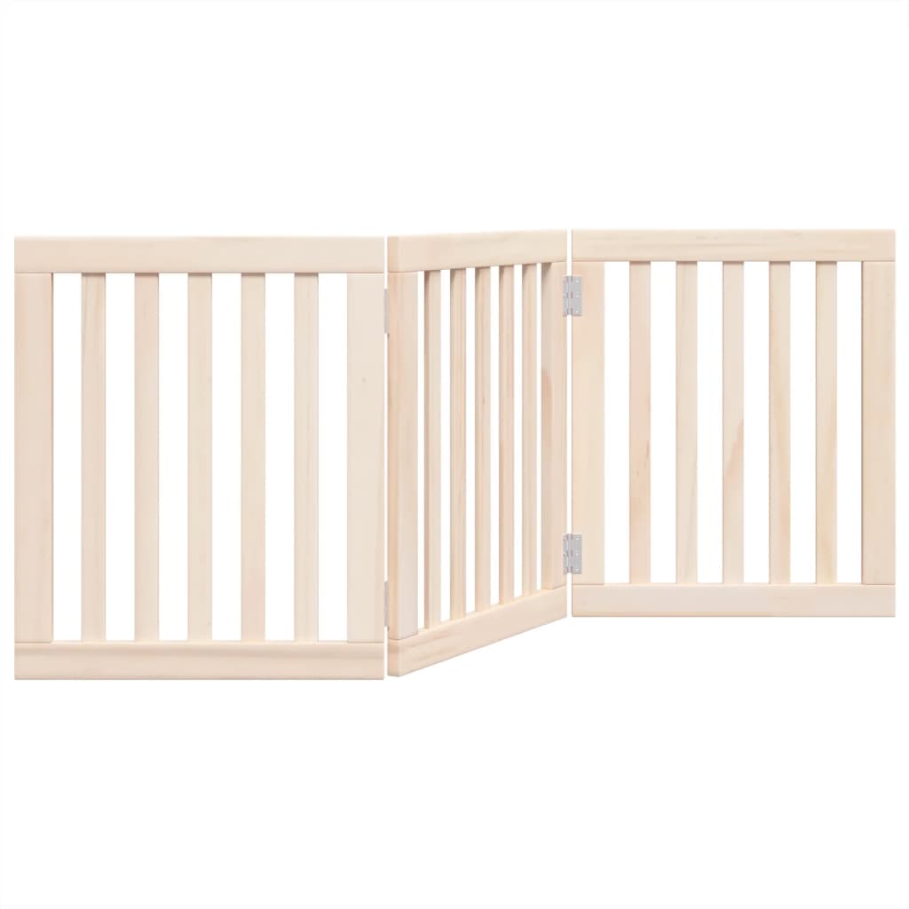 Cancelletto per cani pieghevole a 3 pannelli 150 cm in legno di pioppo | homemem39