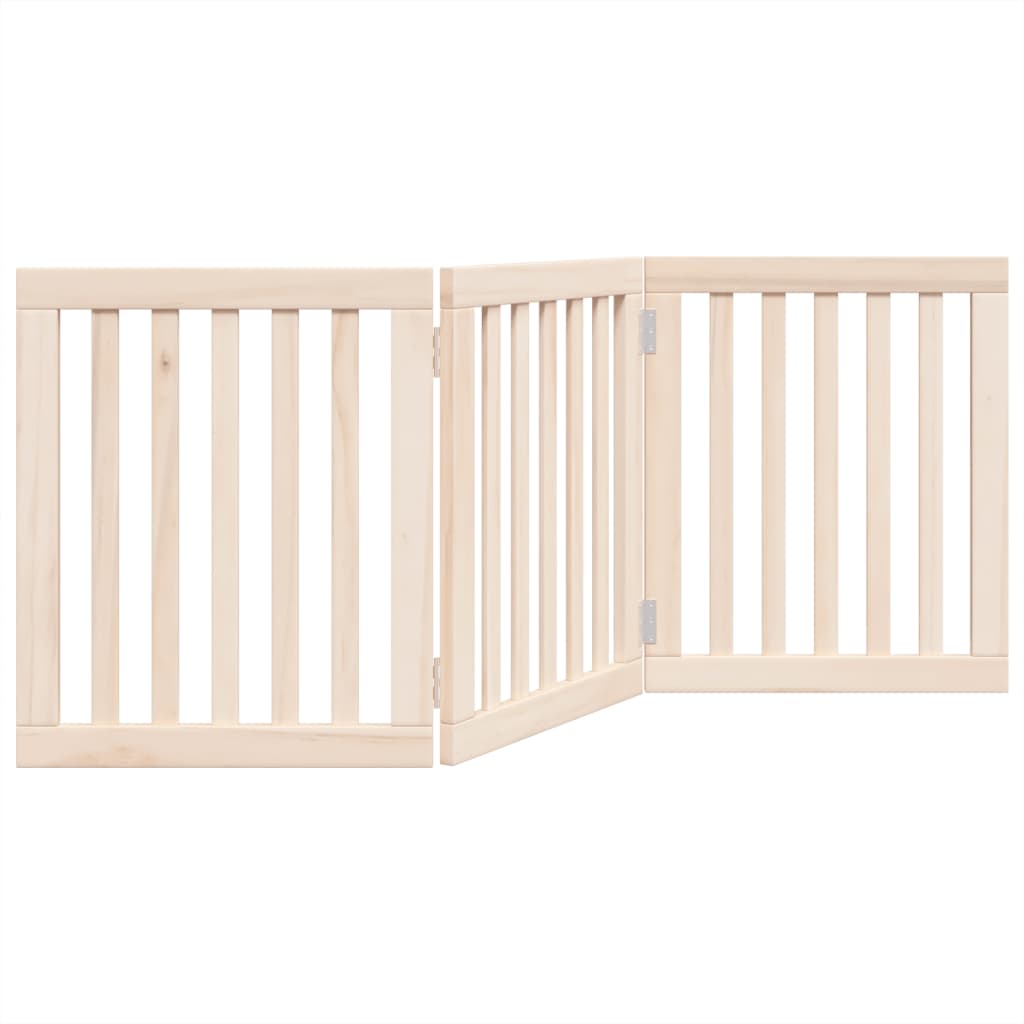 Cancelletto per cani pieghevole a 3 pannelli 150 cm in legno di pioppo | homemem39