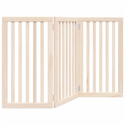 Cancelletto per cani pieghevole a 3 pannelli 150 cm in legno di pioppo